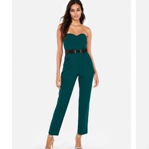 NWT Express green strapless jumpsuit size 14